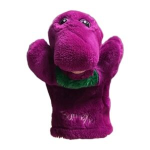 Lyons Group 1993 Barney The Purple Dinosaur Hand Puppet Kids Plush Embroidery